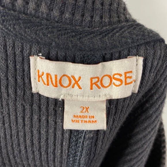 NWT Knox Rose Waffle Knit Top Gray Sz. 2X - Picture 11 of 12